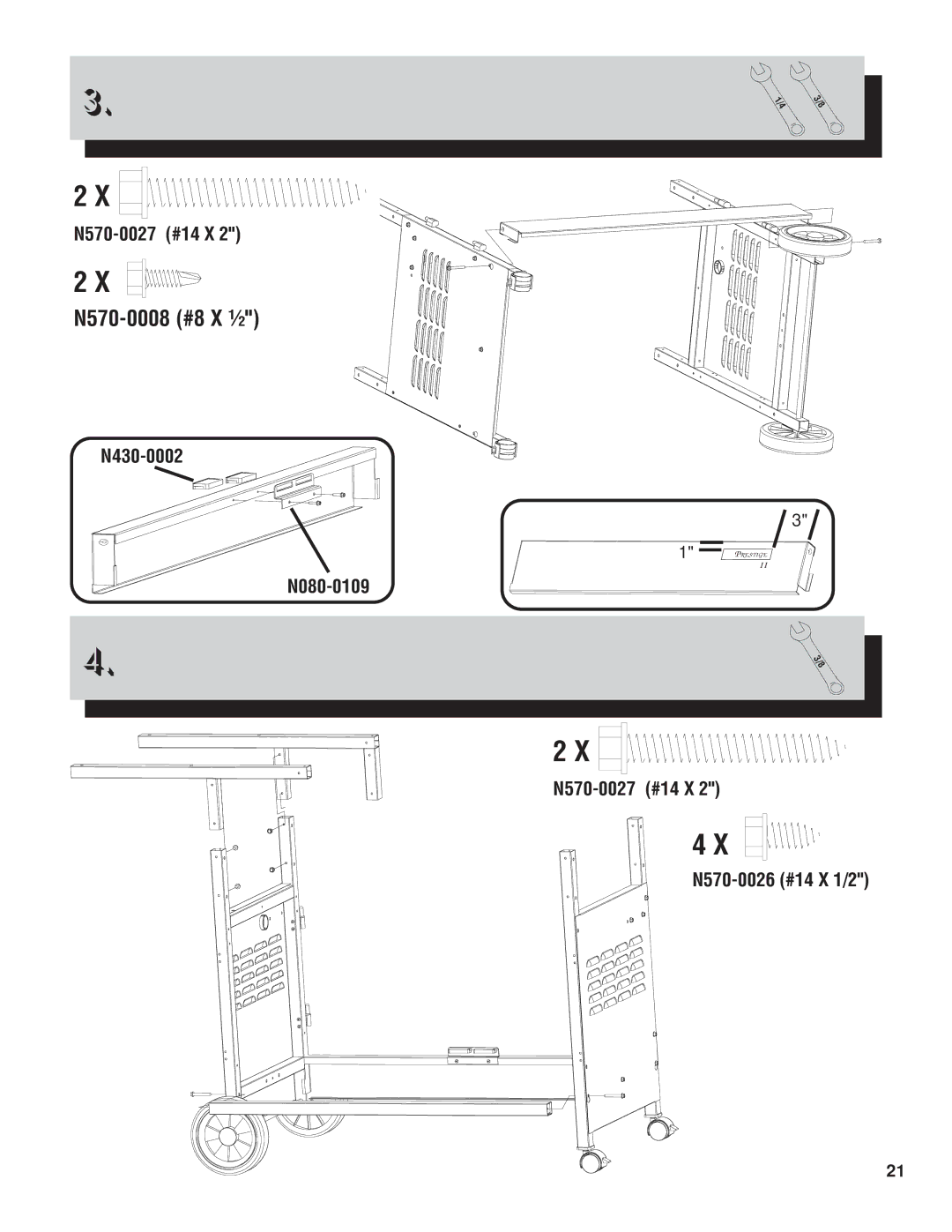 Napoleon Grills PTM450RB manual N570-0008 #8 X ½ 