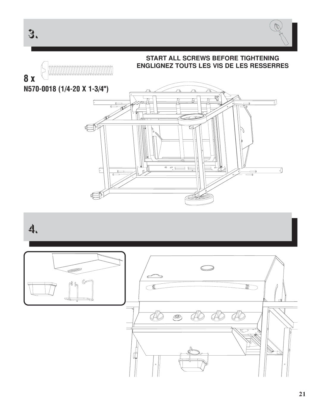 Napoleon Grills PTSS450RSB manual N570-0018 1/4-20 X 1-3/4 