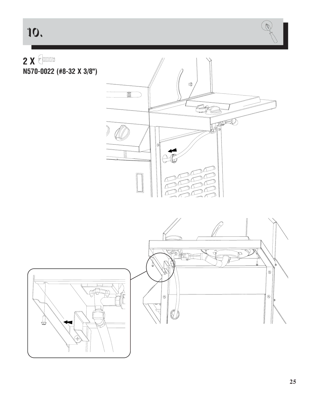 Napoleon Grills PTSS450RSB manual N570-0022 #8-32 X 3/8 