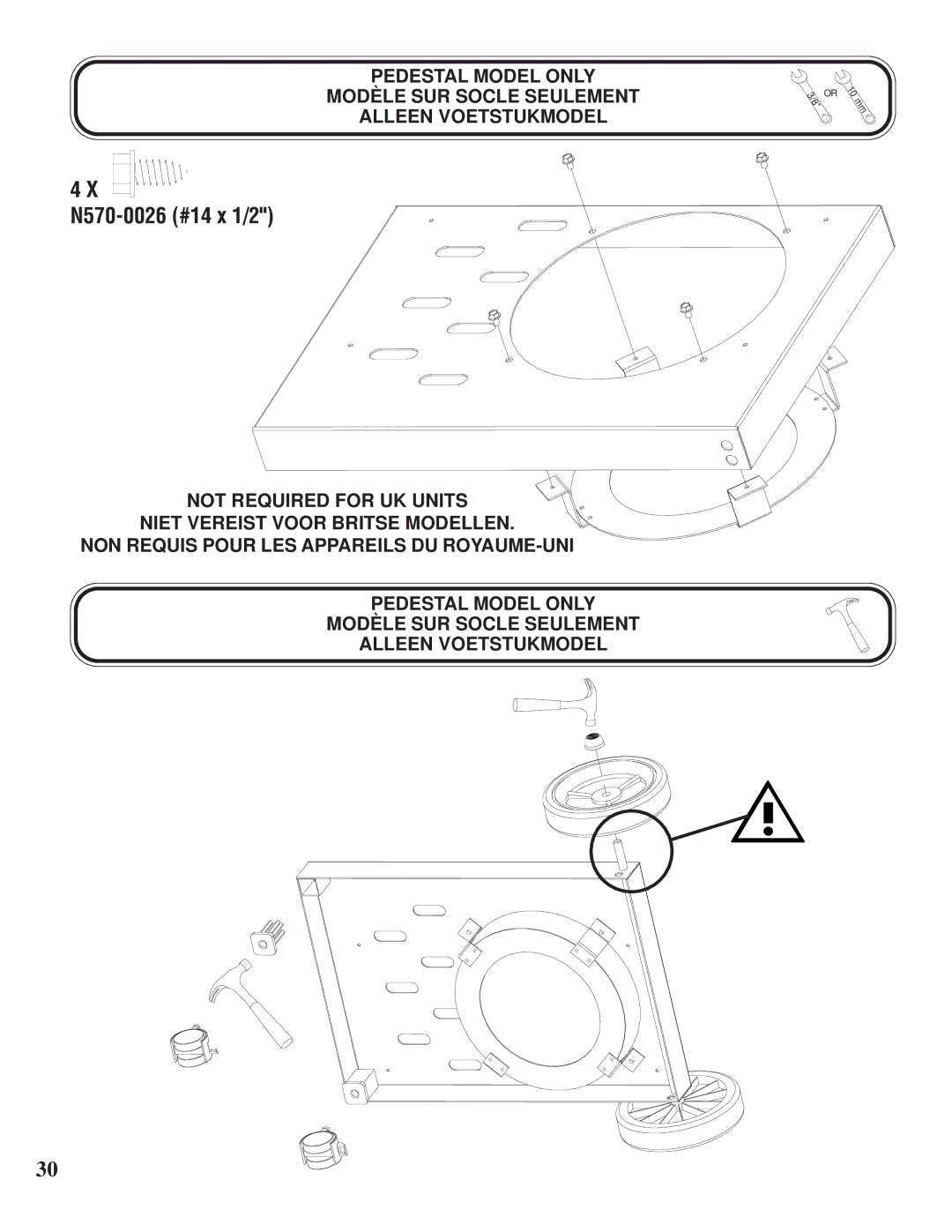 Napoleon Grills U405 manual N570-0026 #14 x 1/2 