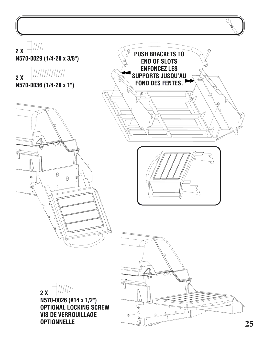 Napoleon Grills UP405 manual Optional Locking Screw VIS DE Verrouillage Optionnelle 