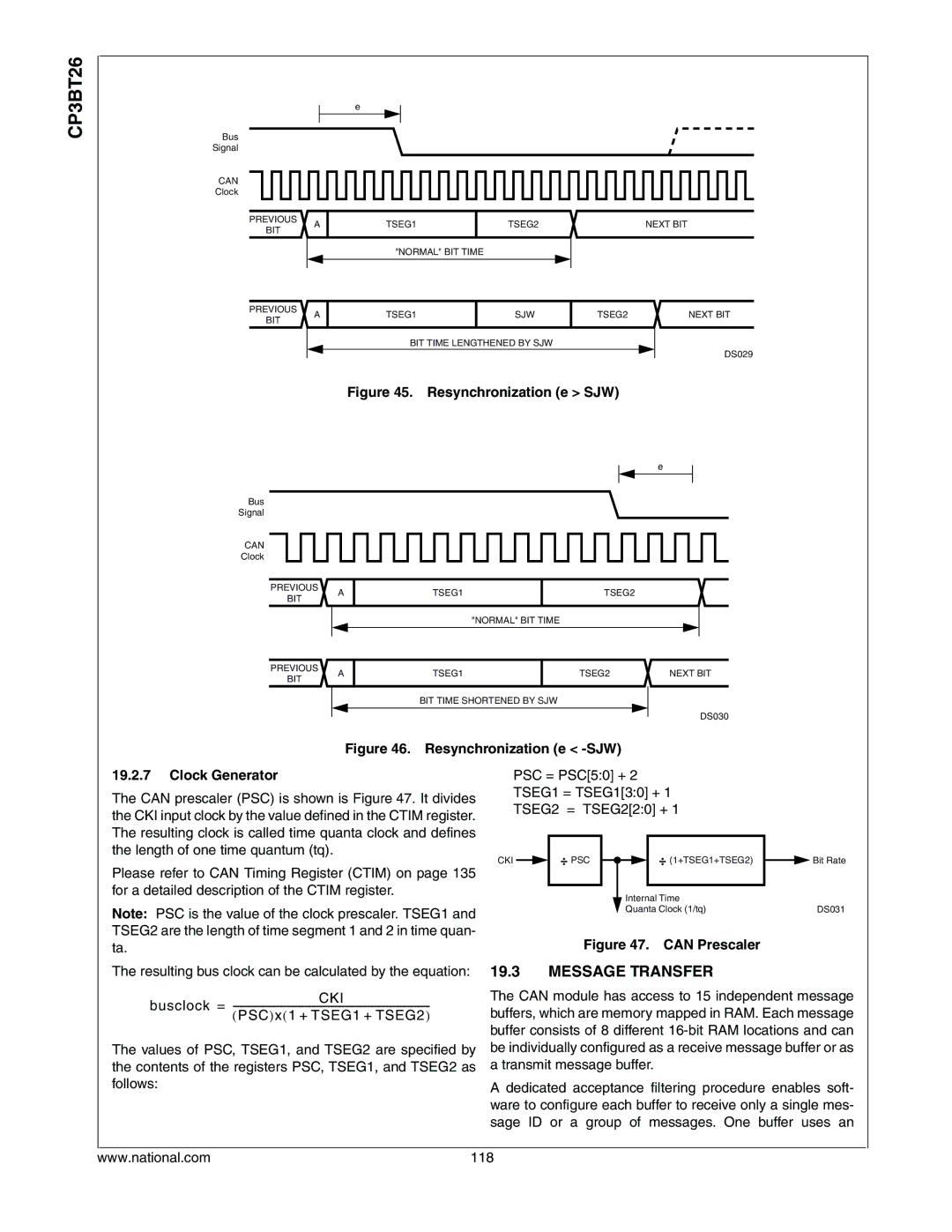 National CP3BT26 manual Message Transfer, Cki 