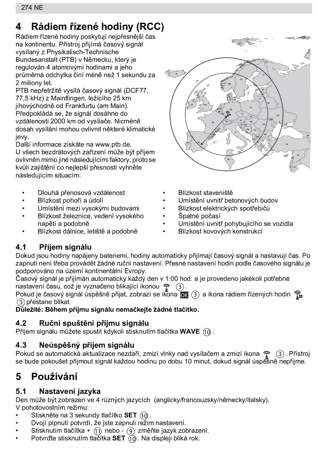 National Geographic 274NE manual Rádiem, Používání 