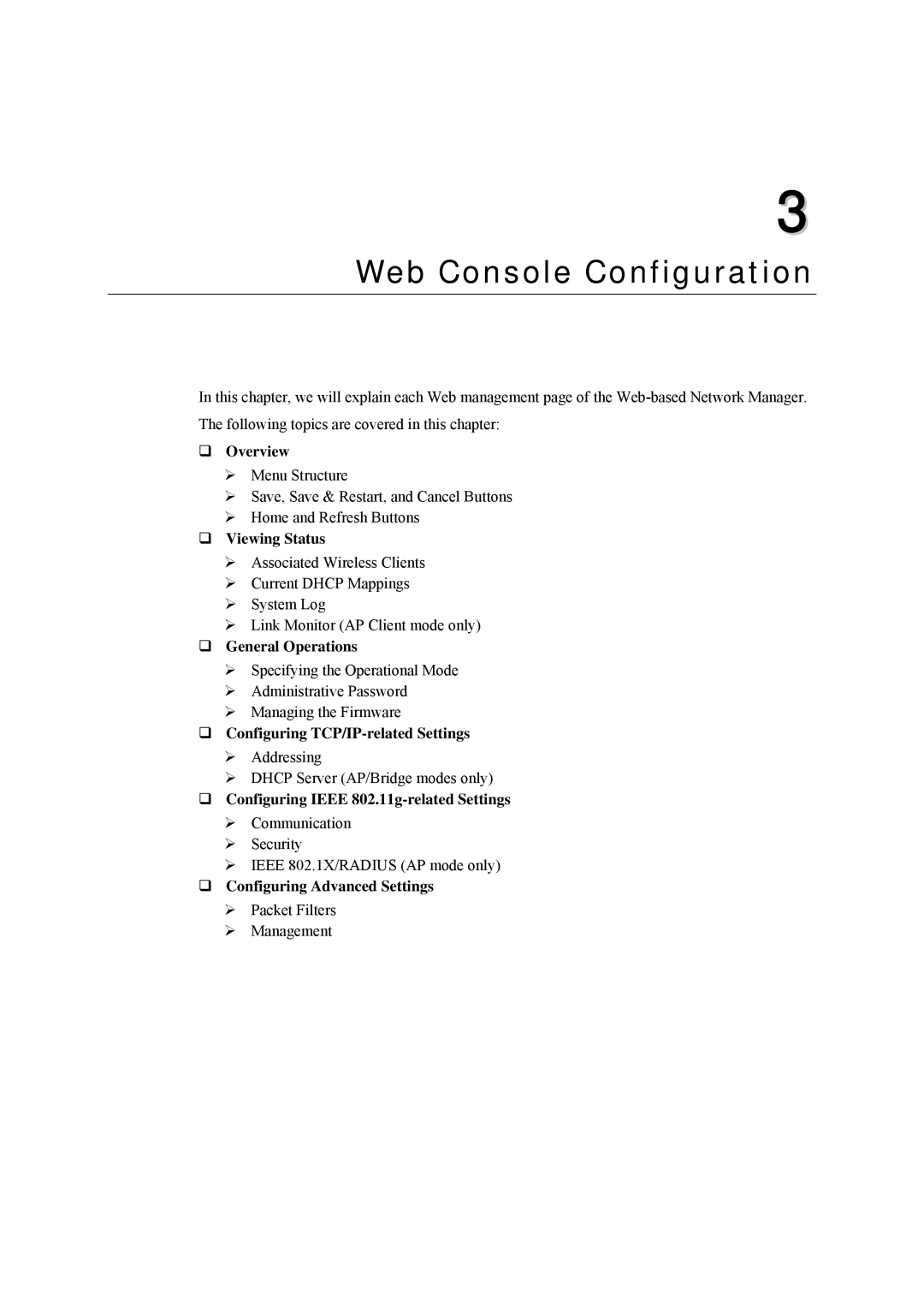 National Instruments WAP-3711, WAP-3701 user manual Web Console Configuration 