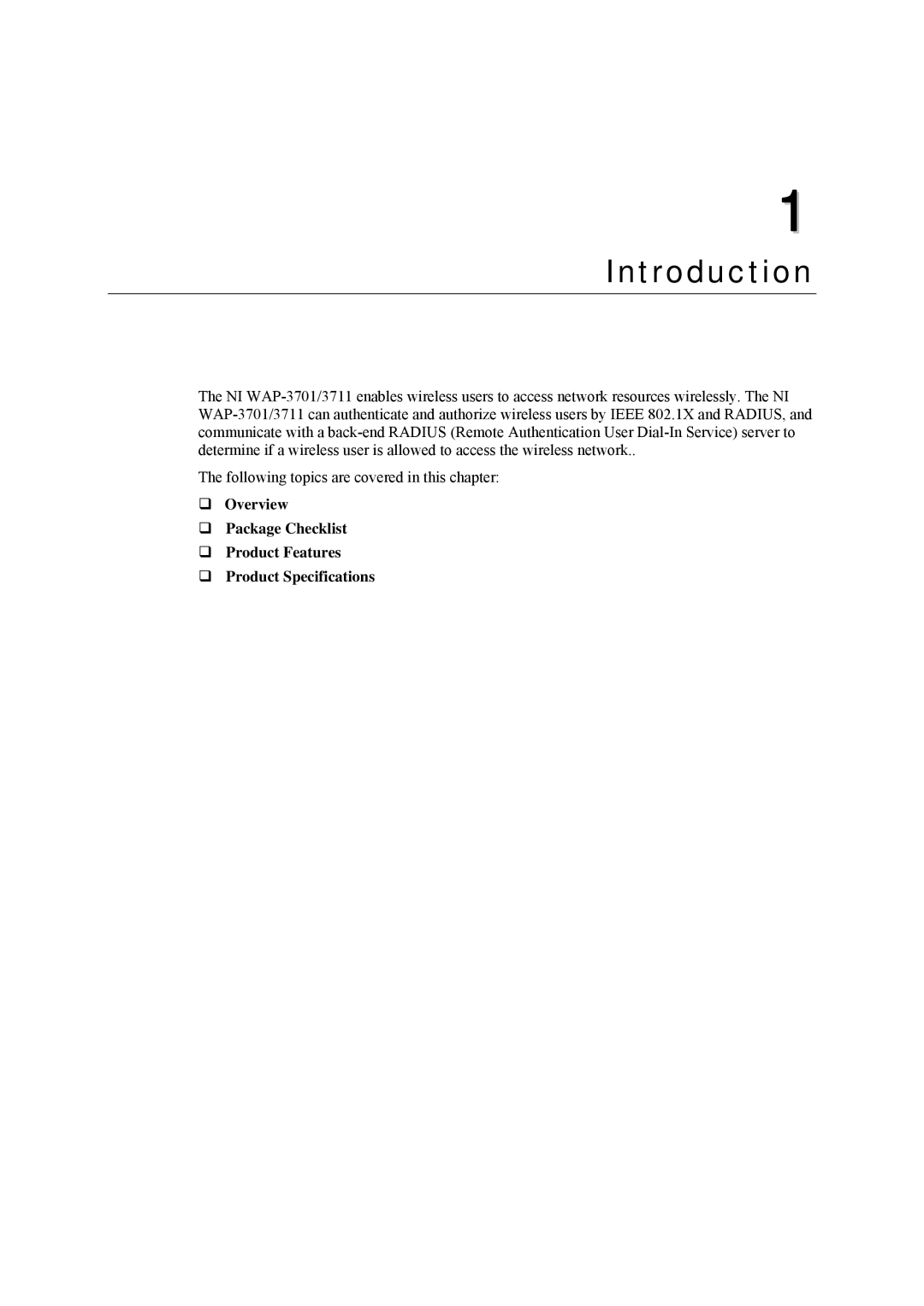 National Instruments WAP-3711, WAP-3701 user manual Introduction 