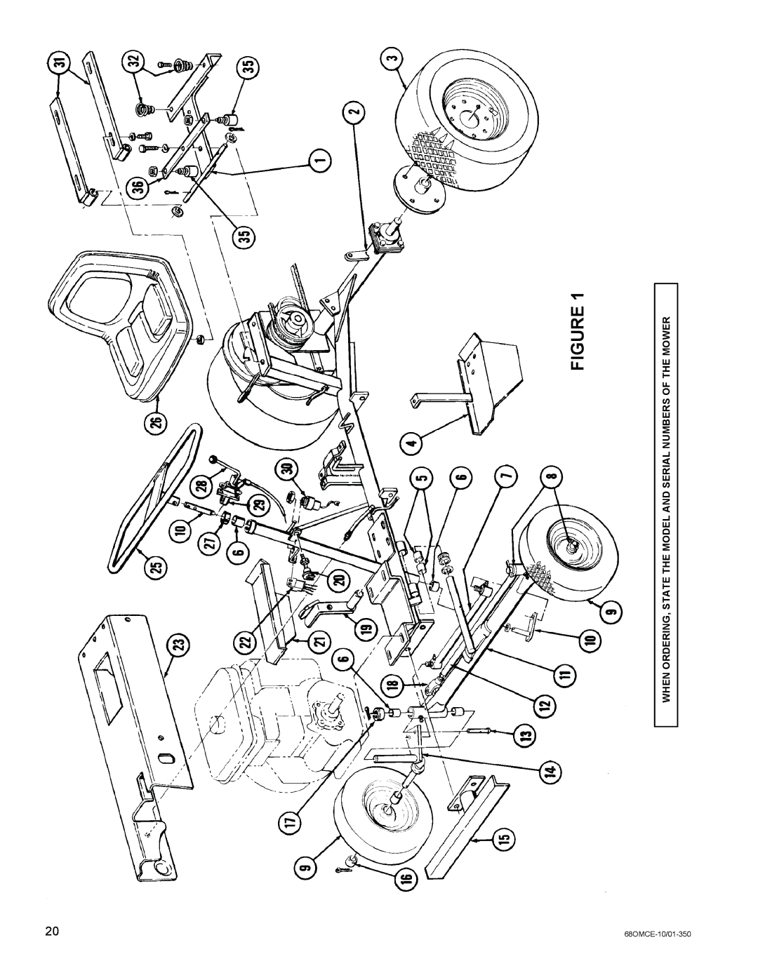 National Mower DL 68, SR 68 owner manual 68OMCE-10/01-350 