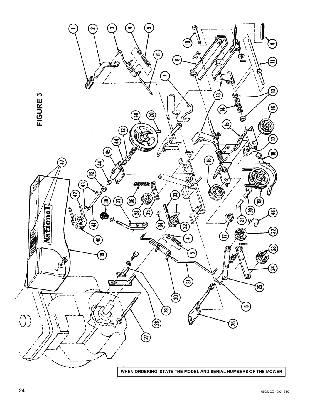 National Mower DL 68, SR 68 owner manual 68OMCE-10/01-350 