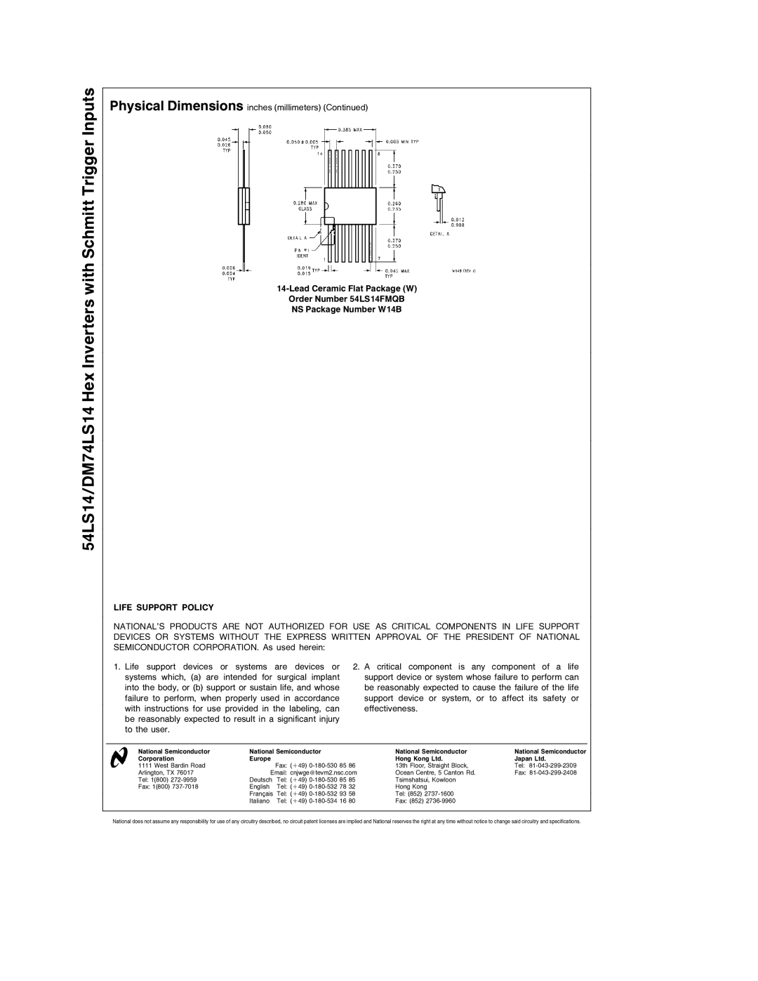 National Products Inverter manual Life Support Policy 