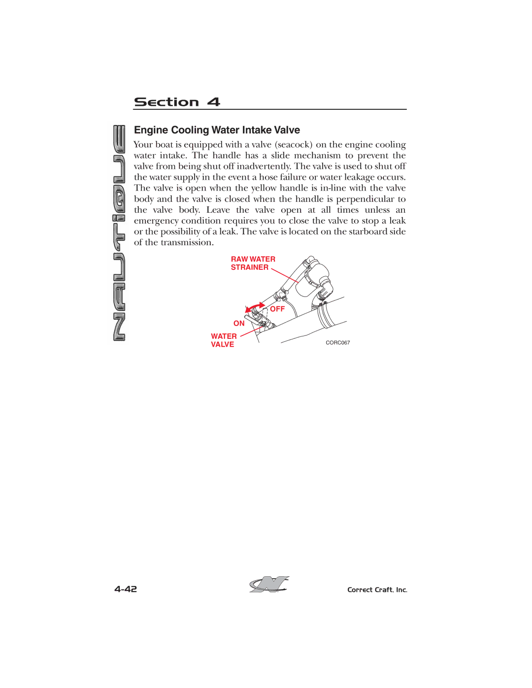 Nautique 2008 70141 manual Engine Cooling Water Intake Valve 