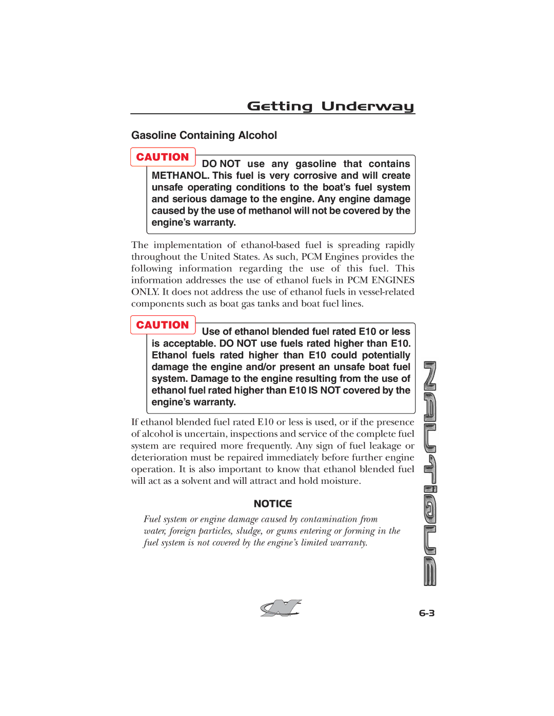 Nautique 2008 70141 manual Gasoline Containing Alcohol 