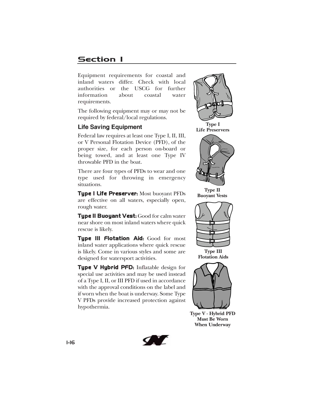 Nautique 90490 manual Life Saving Equipment 