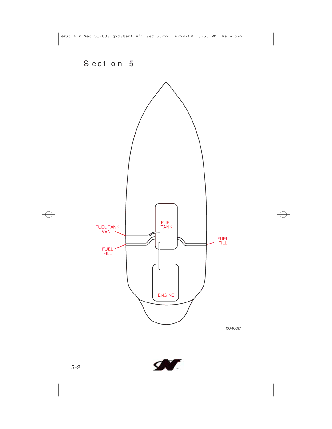 Nautique aire crossover, 80128 manual Fuel Fuel Tanktank Vent Fill Engine 