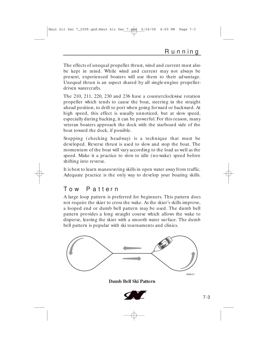 Nautique 80128, aire crossover manual Tow Pattern 