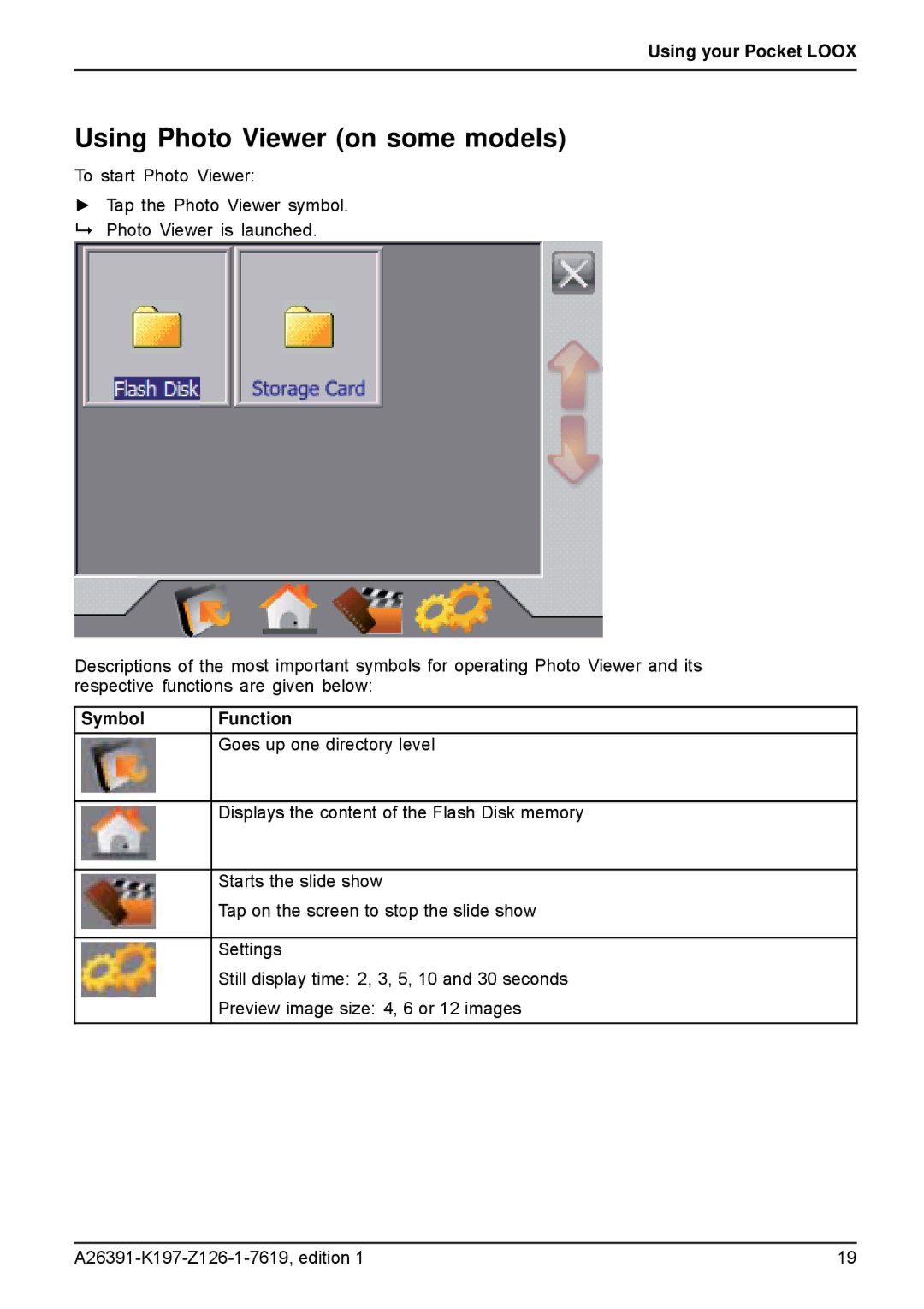 Navigon N100 user manual Using Photo Viewer on some models 