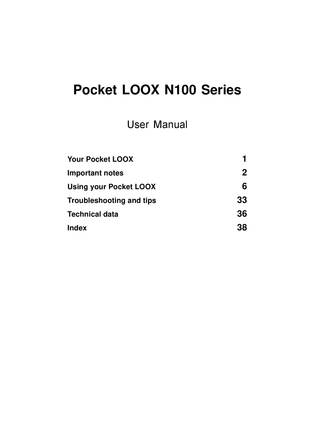 Navigon user manual Pocket Loox N100 Series 