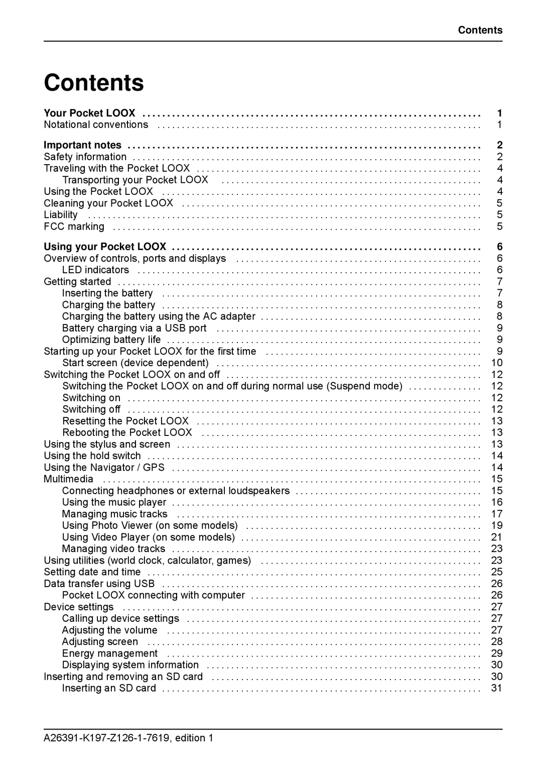 Navigon N100 user manual Contents 