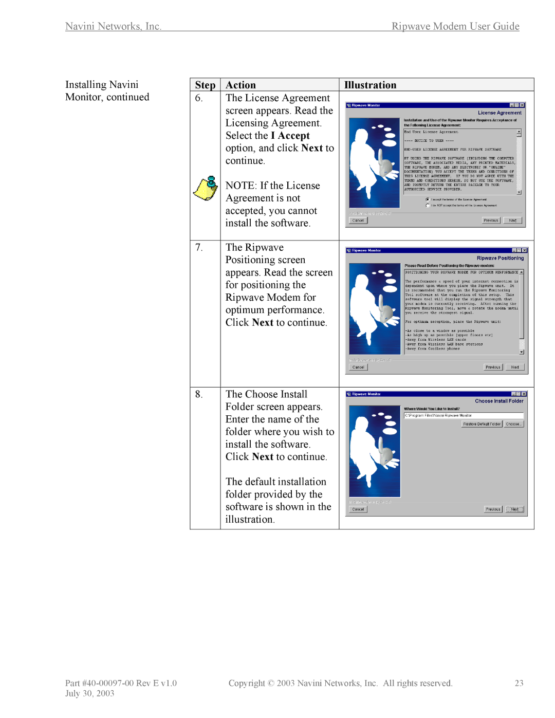 Navini Networks 40-00097-00 manual Step Action Illustration 