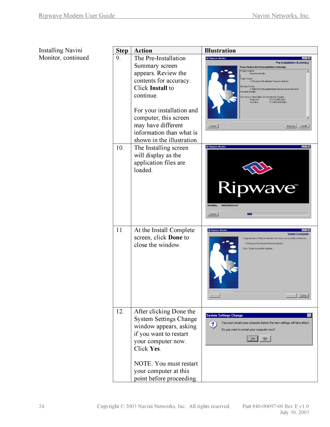 Navini Networks 40-00097-00 manual Step Action Illustration 