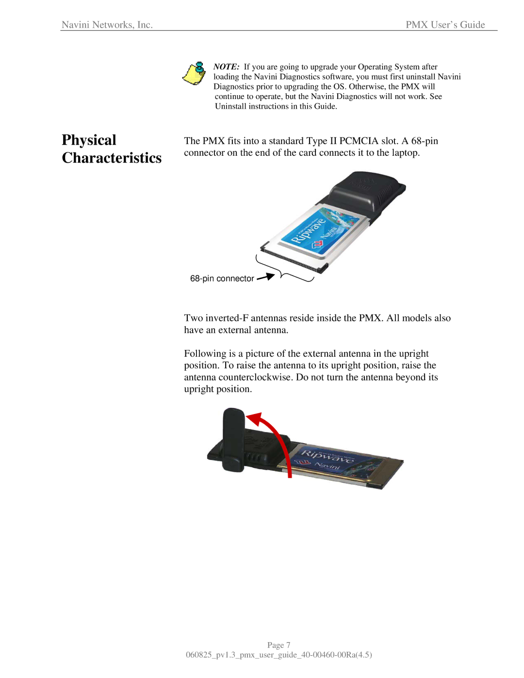 Navini Networks 40-00460-00R manual Physical Characteristics 