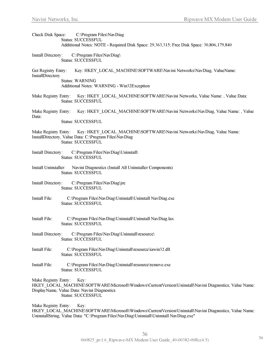 Navini Networks manual Navini Networks, Inc Ripwave MX Modem User Guide 