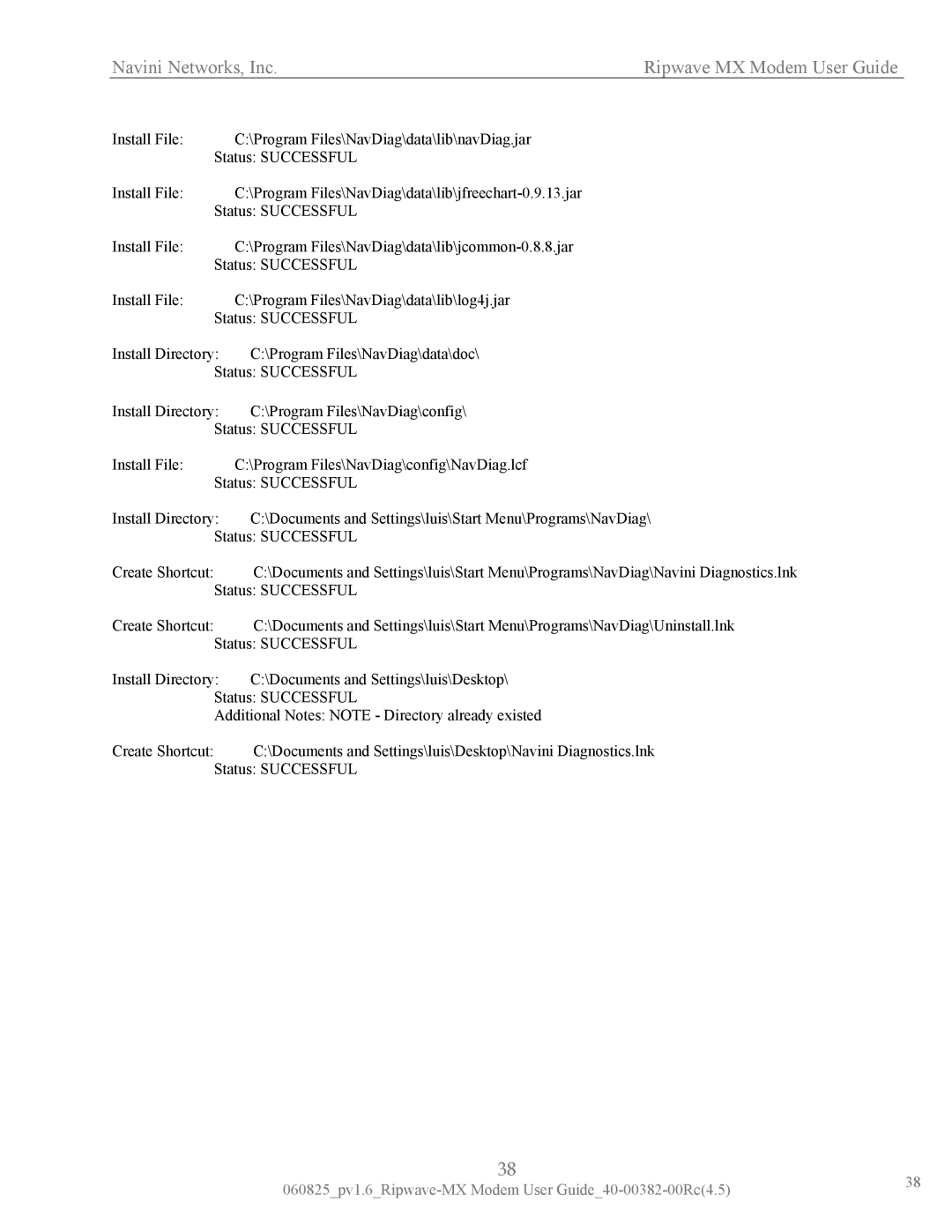 Navini Networks manual Navini Networks, Inc Ripwave MX Modem User Guide 