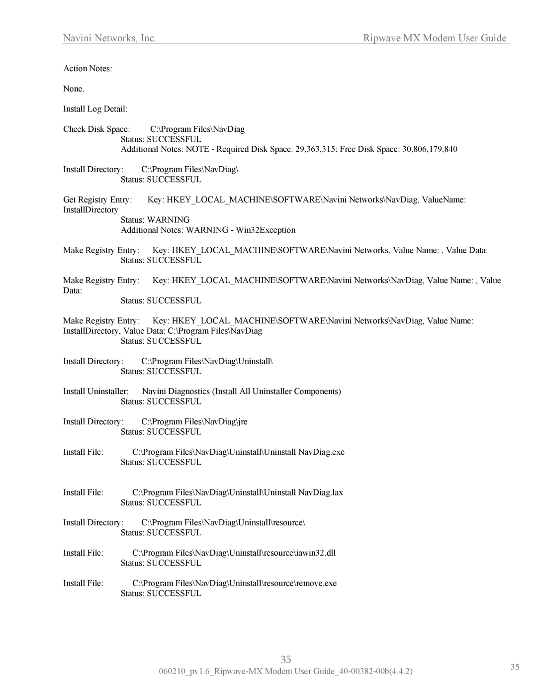 Navini Networks manual Navini Networks, Inc Ripwave MX Modem User Guide 