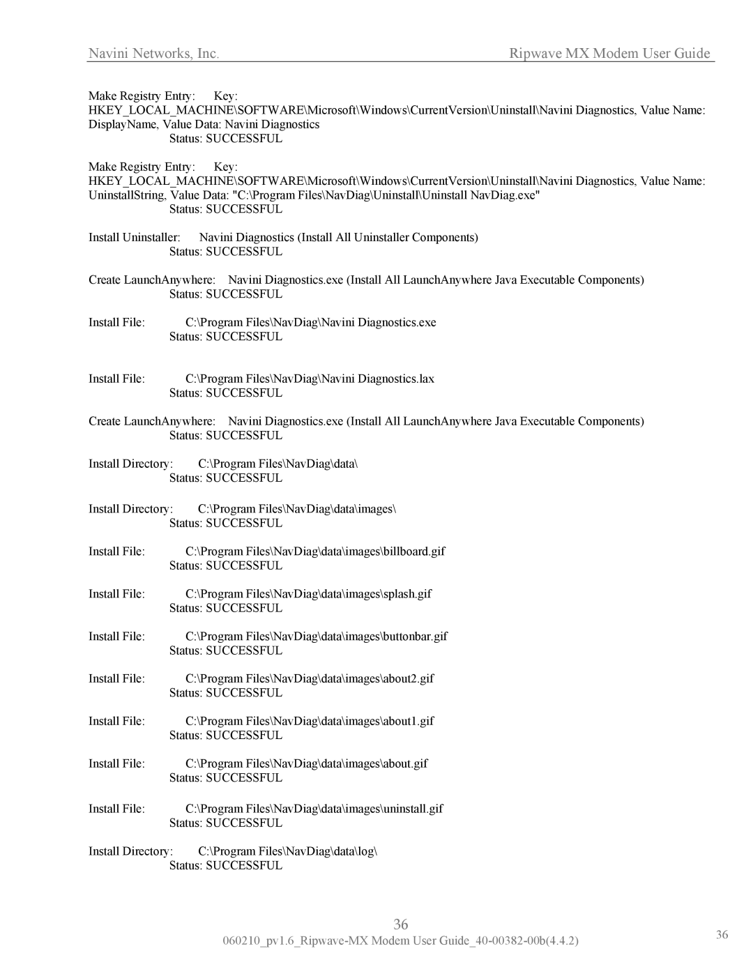 Navini Networks manual Navini Networks, Inc Ripwave MX Modem User Guide 