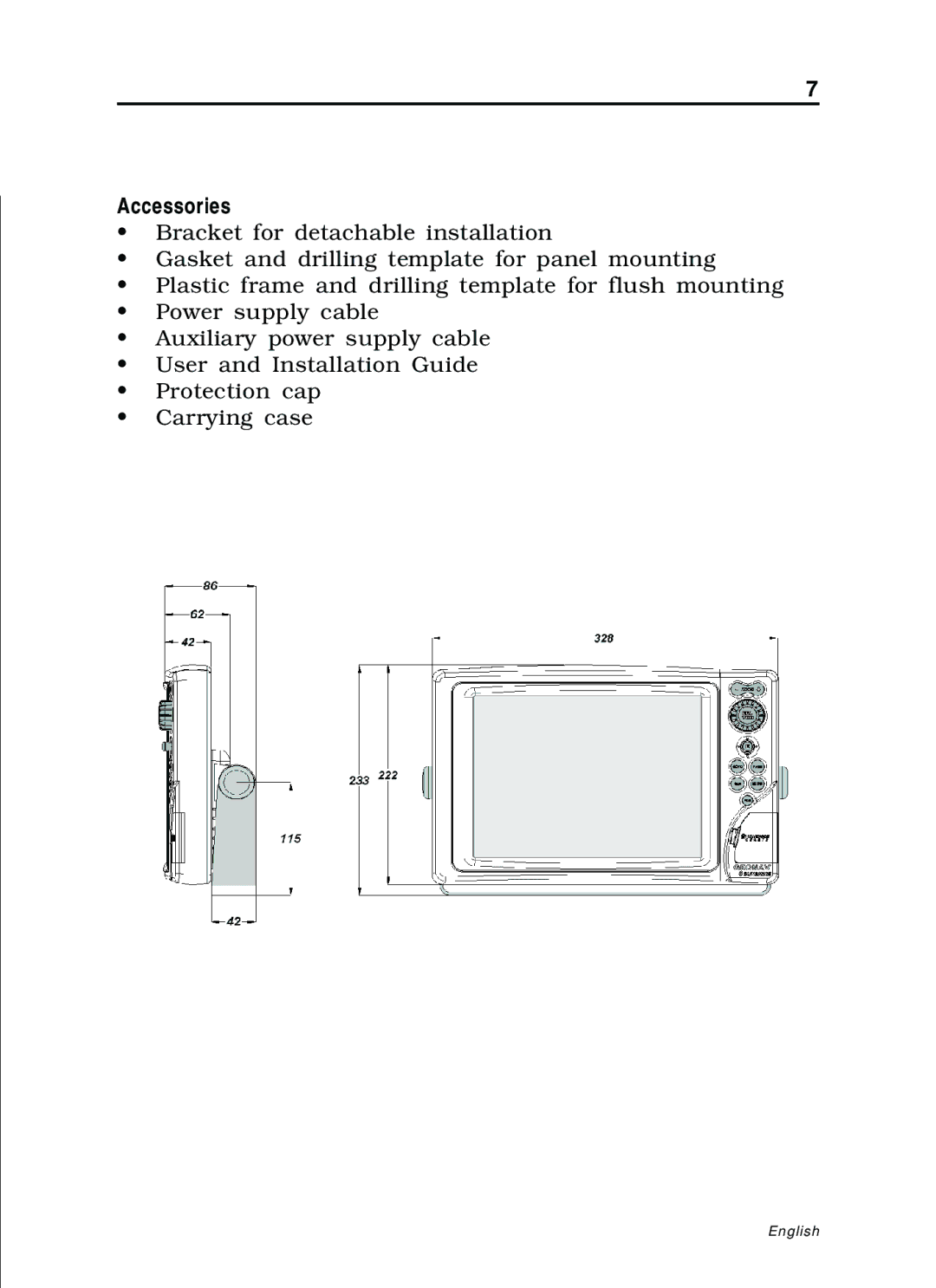 Navionics 11C, 10C manual Accessories 