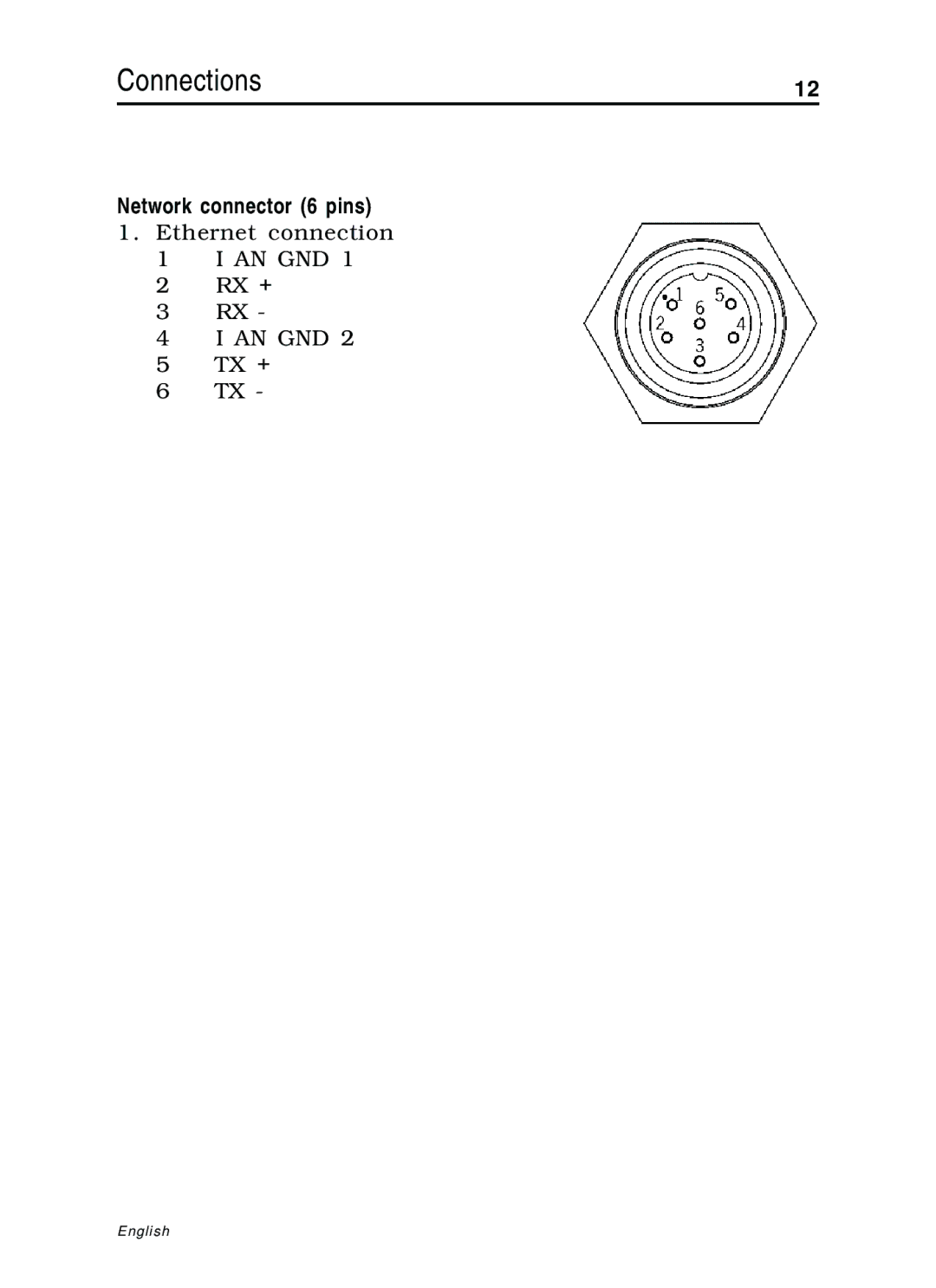 Navionics 10C, 11C manual Network connector 6 pins 