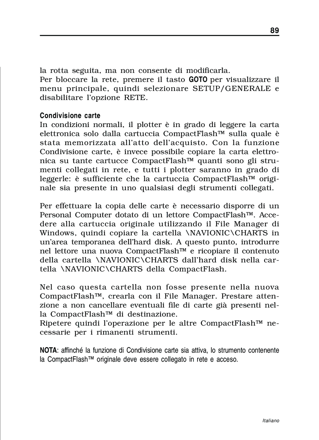 Navionics 11C, 10C manual Condivisione carte 