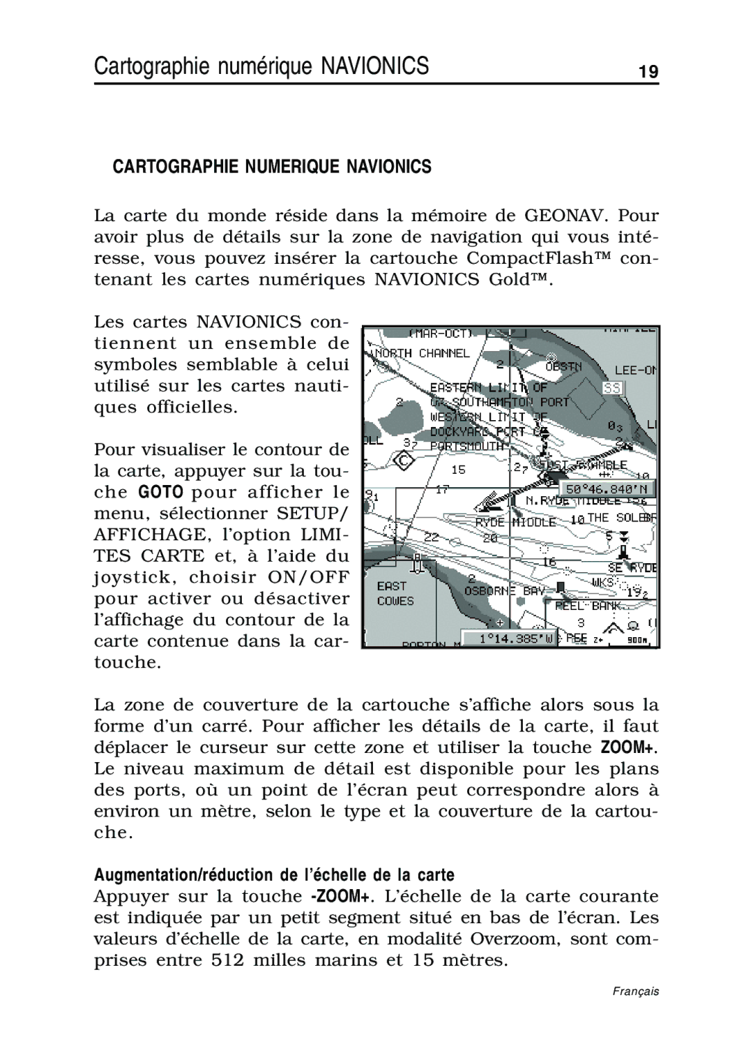 Navionics 11C, 10C manual Cartographie numérique Navionics, Cartographie Numerique Navionics 