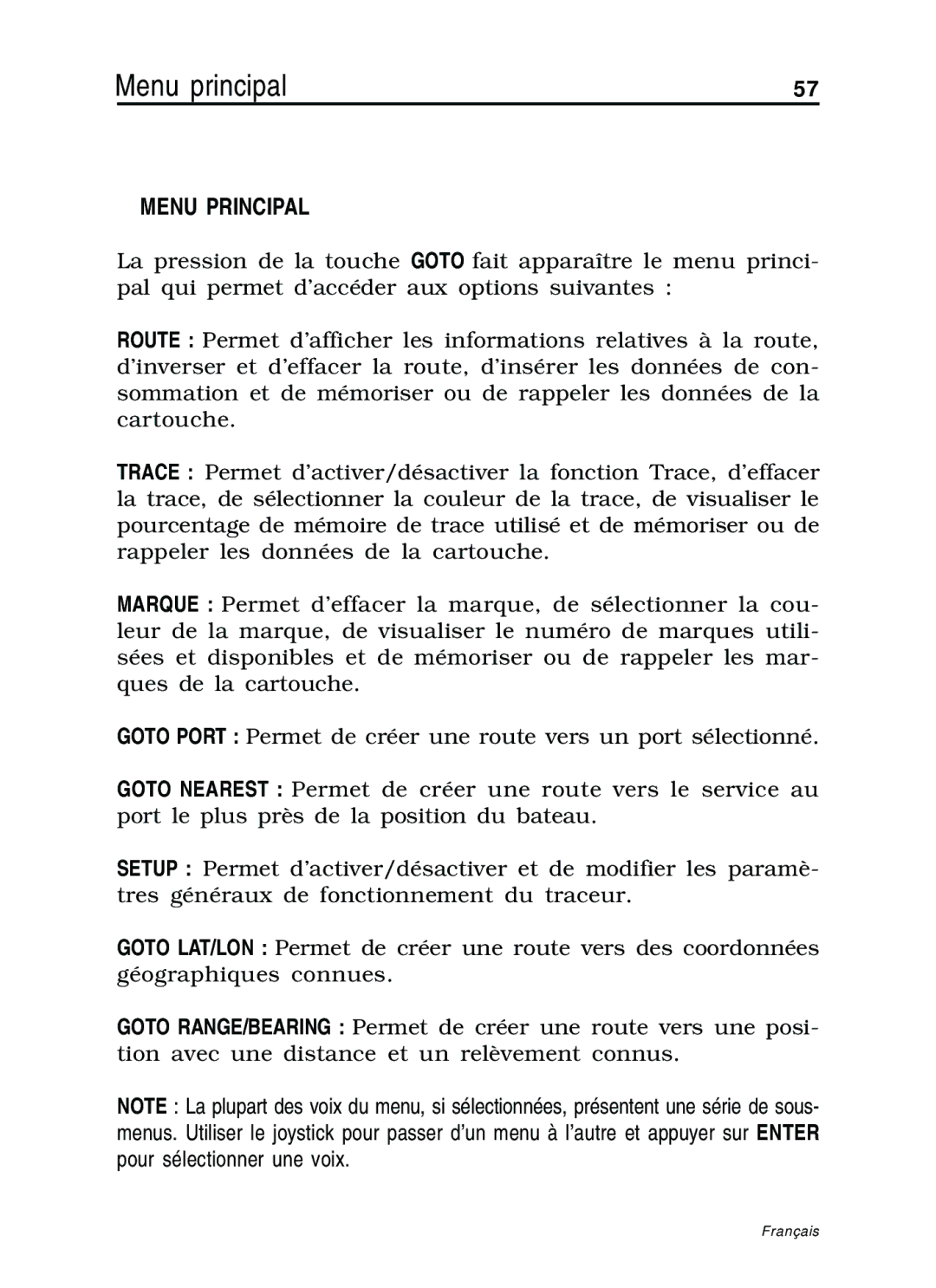 Navionics 11C, 10C manual Menu principal, Menu Principal 