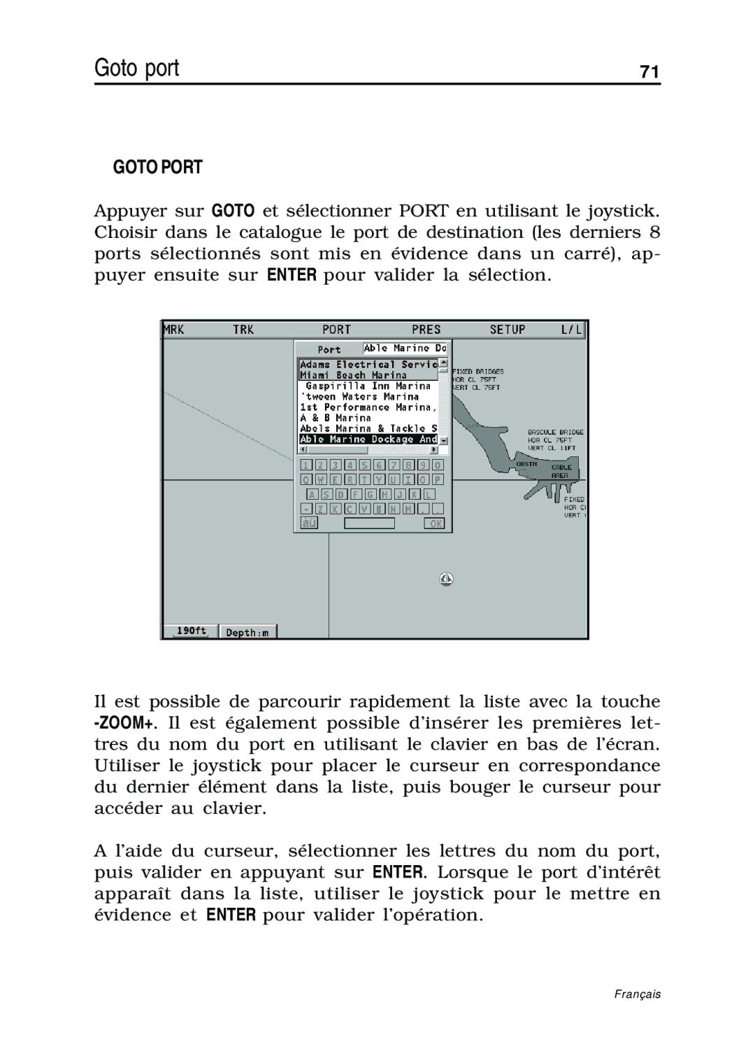 Navionics 11C, 10C manual Goto port 