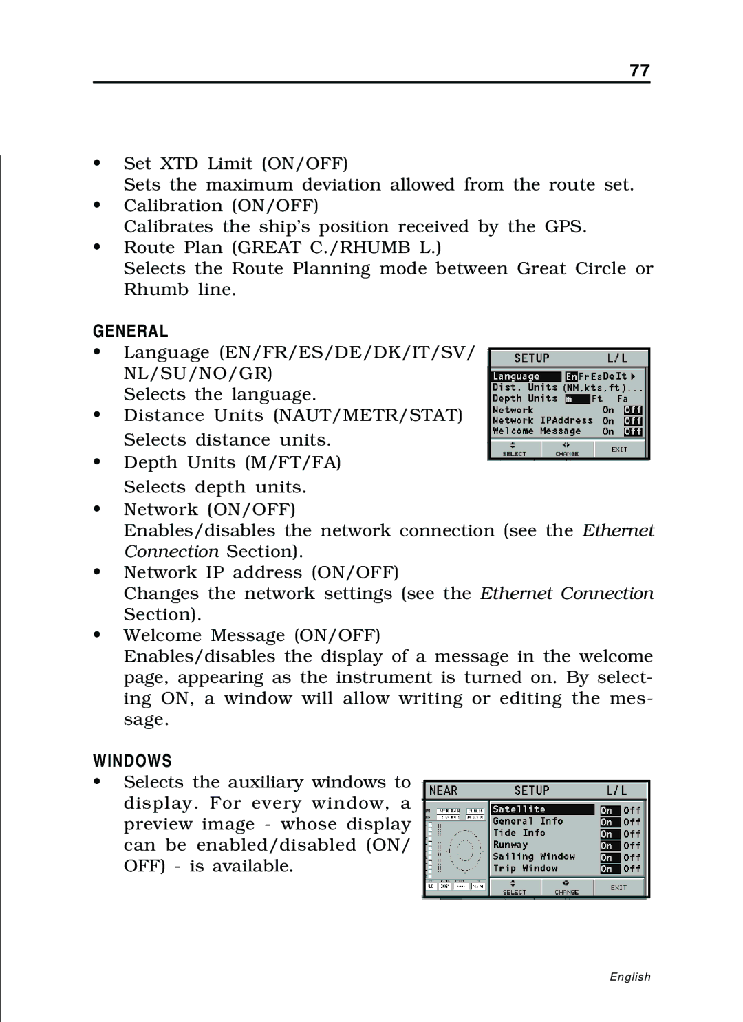 Navionics 11C, 10C manual General, Windows 