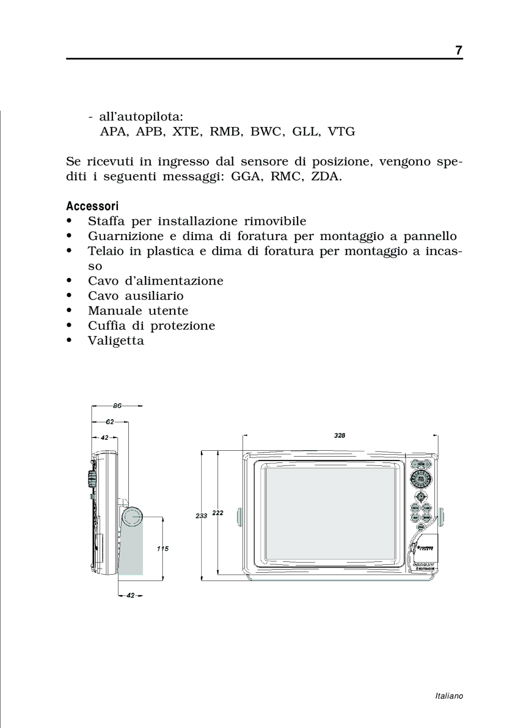 Navionics 11C, 10C manual Accessori 