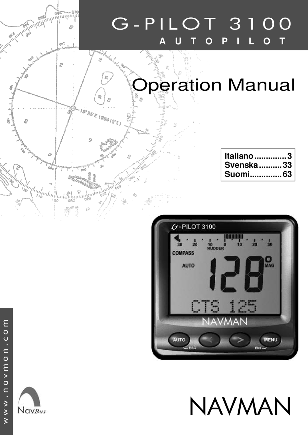 Navman 3100 operation manual Navman, Italiano Svenska Suomi 