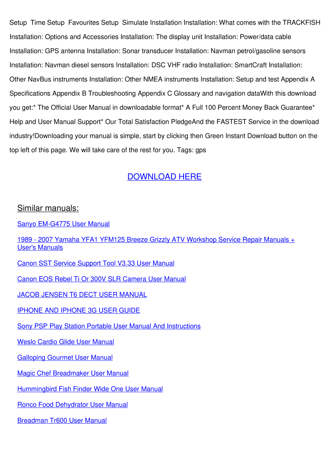 Navman 6500 user manual Similar manuals 