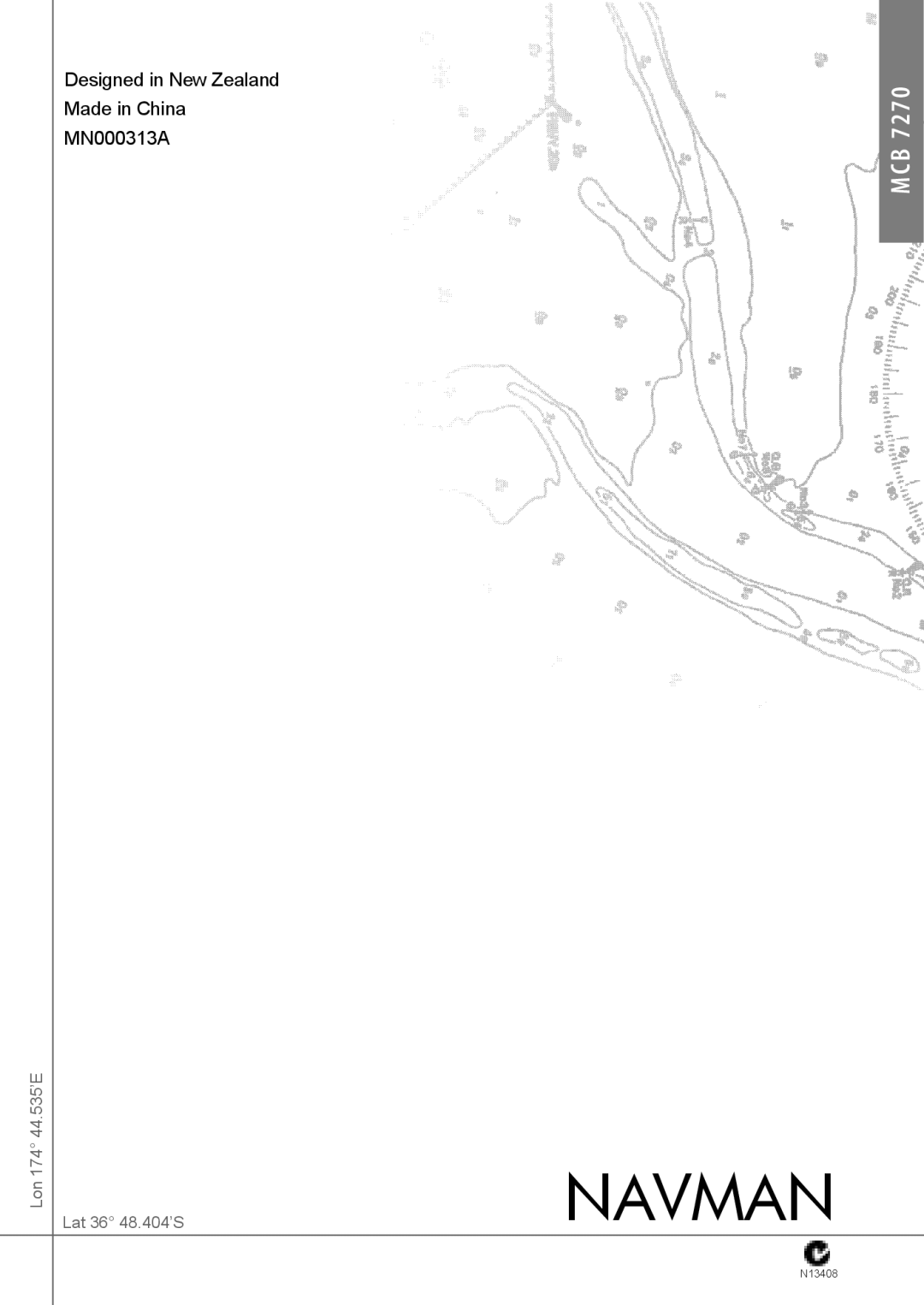 Navman MCB 7270 operation manual Designed in New Zealand Made in China MN000313A 