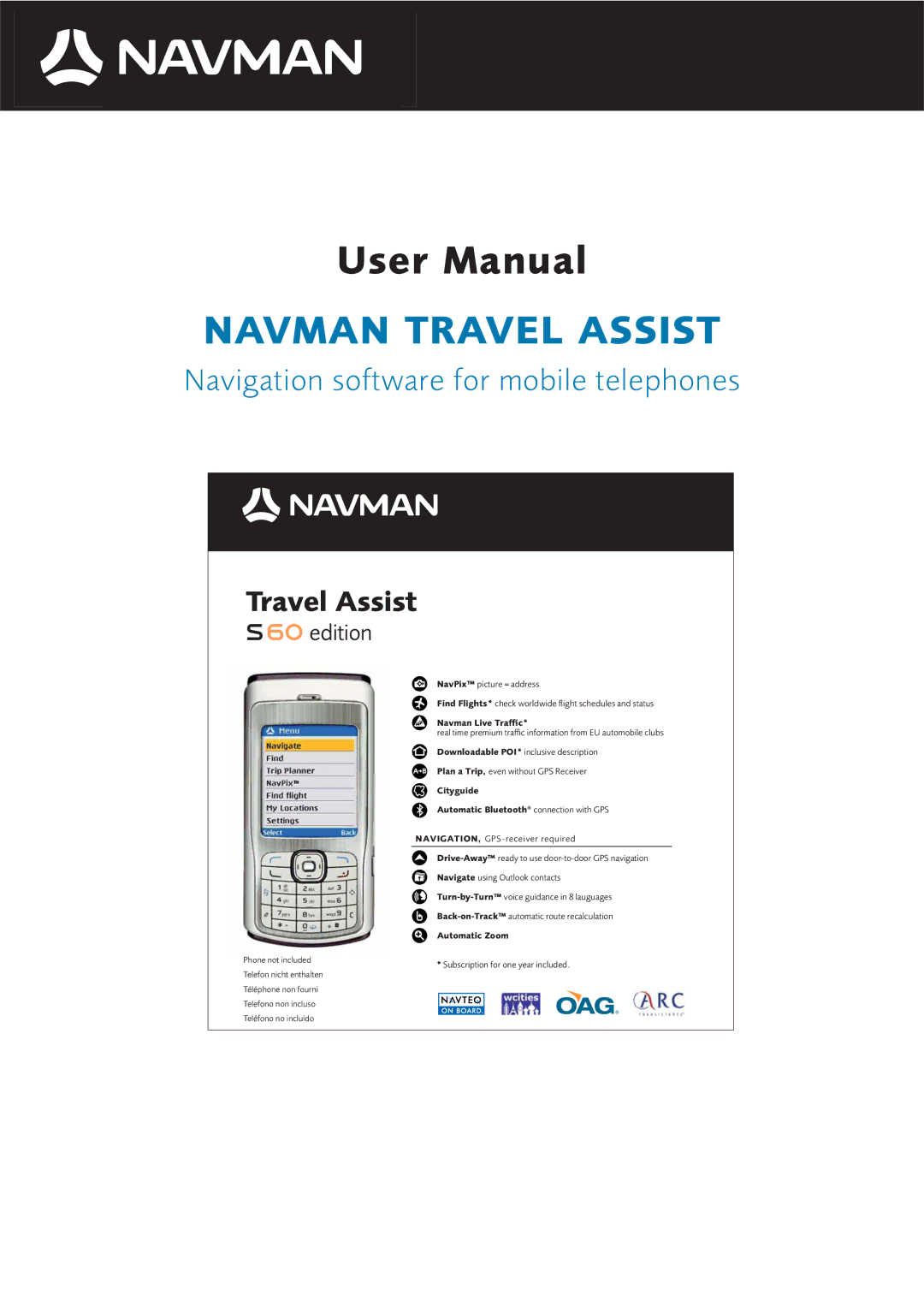 Navman S60 user manual Navman Travel Assist 