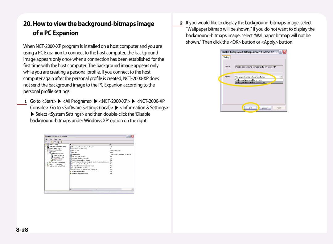 NComputing L200, L120, L100 manual How to view the background-bitmaps image of a PC Expanion 