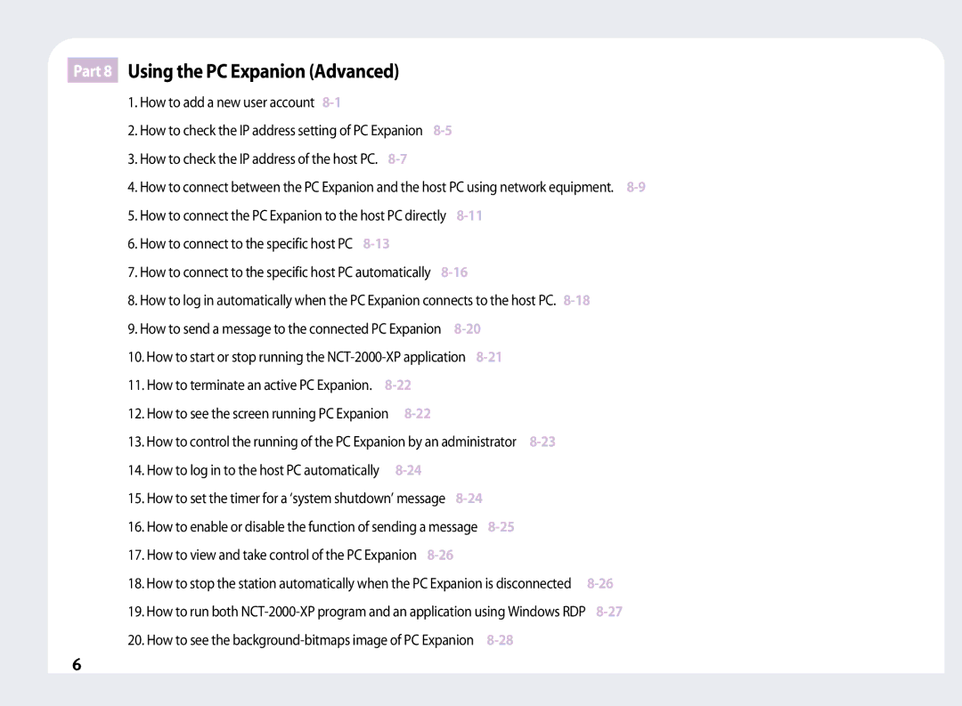 NComputing L120, L200, L100 manual Part 8 Using the PC Expanion Advanced 