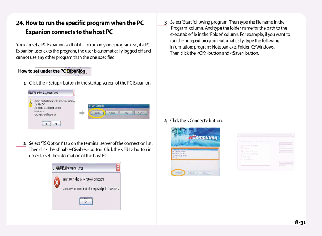 NComputing L200, L120, L100 manual How to set under the PC Expanion 