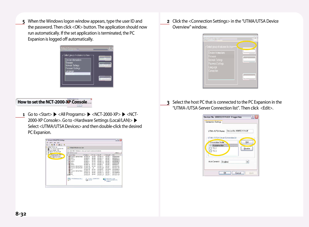 NComputing L120, L200, L100 manual How to set the NCT-2000-XP Console 