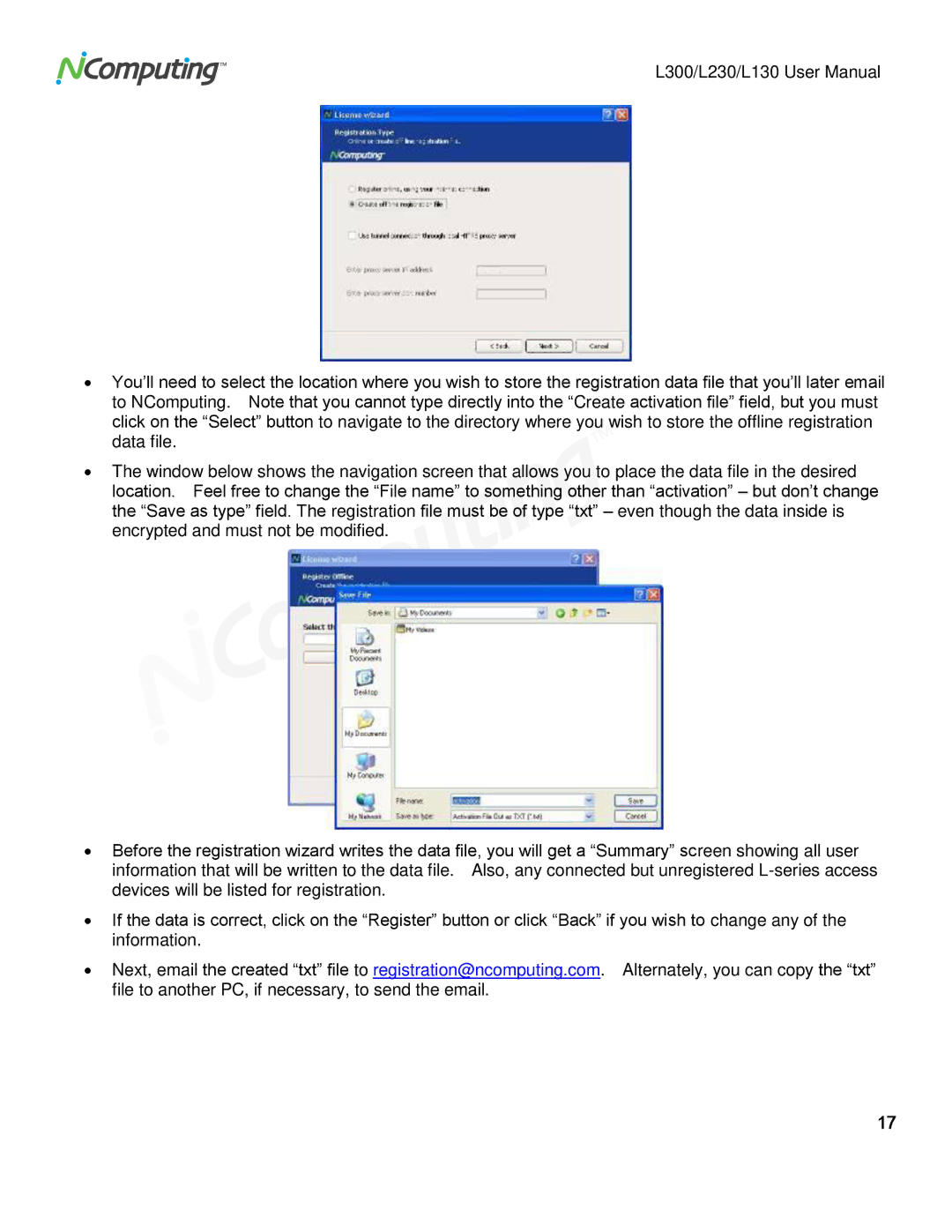 NComputing L300, L230, L130 user manual 