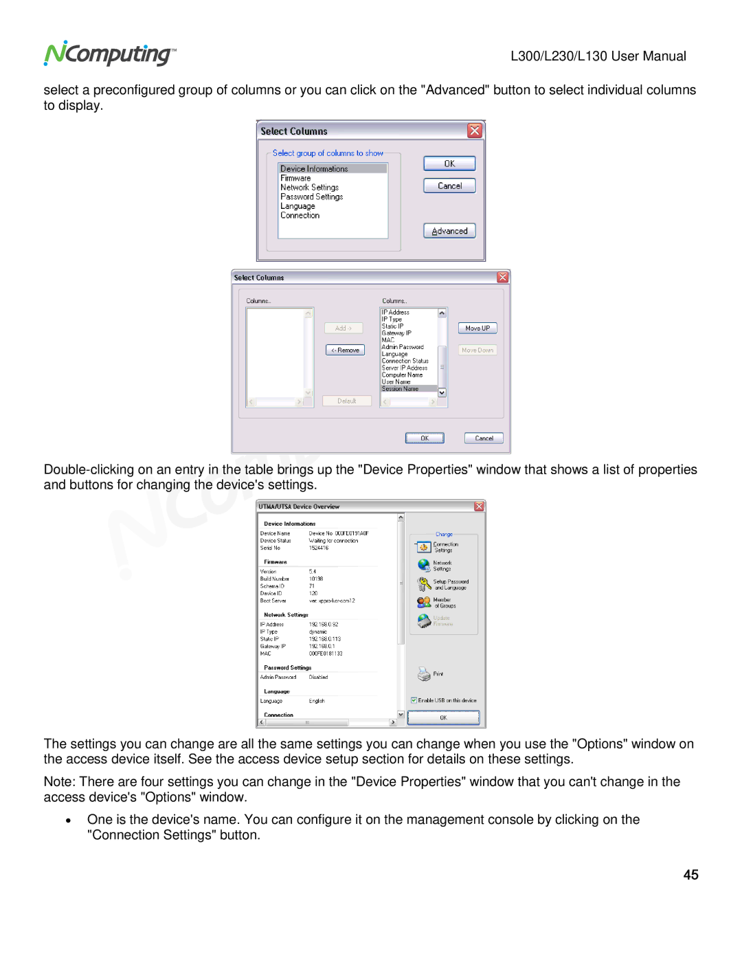 NComputing L230, L130, L300 user manual 