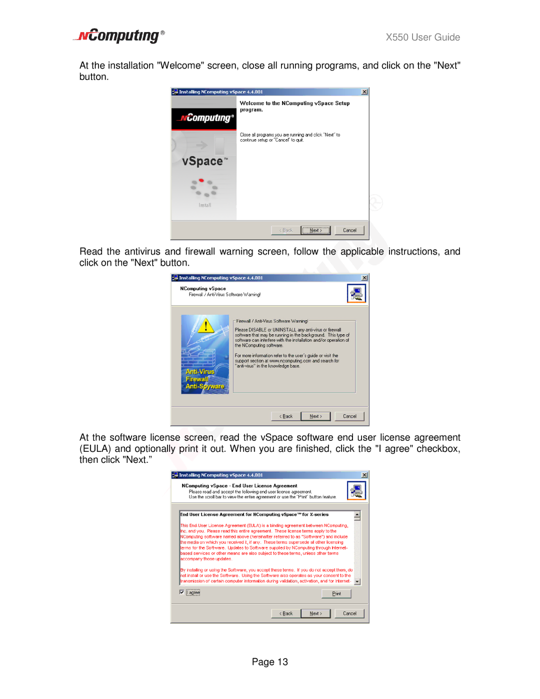 NComputing manual X550 User Guide 