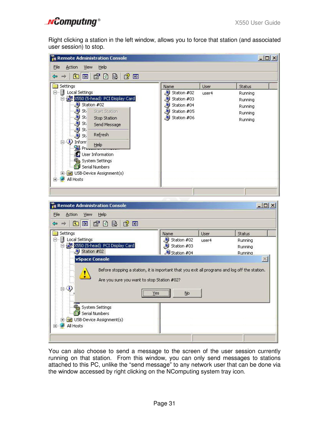 NComputing manual X550 User Guide 