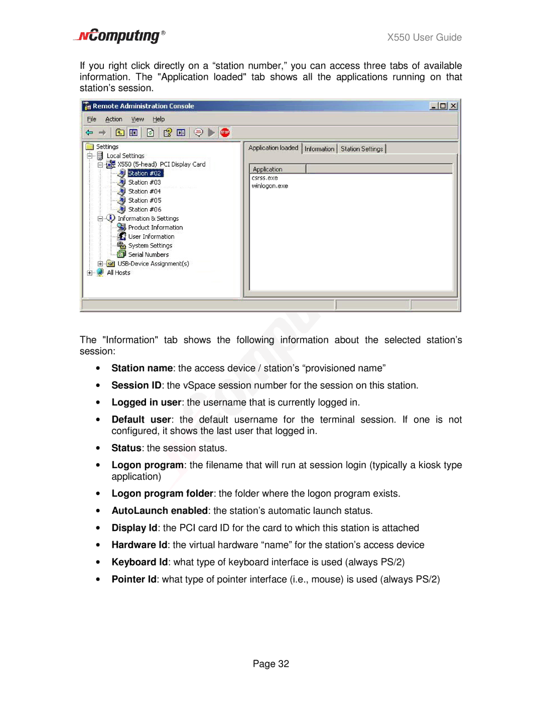 NComputing manual X550 User Guide 