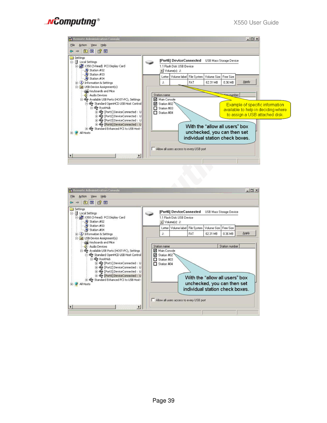 NComputing manual X550 User Guide 