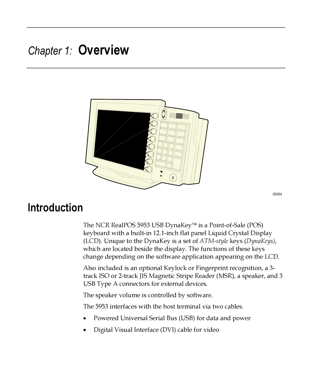 NCR 5953 manual Introduction 